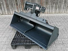 6-10to Hydraulischer Grabenräumlöffel 160cm (INKL MWST) MS08 1,6m 1600mm Schwenklöffel Grabenwanne SW08 Mobilbagger Minibagger