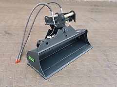 1-2to 100cm hydraulischer Grabenräumlöffel (INKL MWST) MS01 Symlock 1000mm 1m Schwenklöffel Grabenräumer Böschungslöffel Grabenwanne Minibagger SW01 Baggerlöffel Microbagger